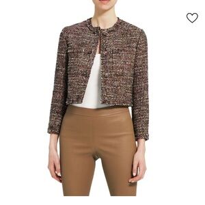 Theory Women’s Tweed Cropped Multi-Color Blazer Jacket Size 4‎